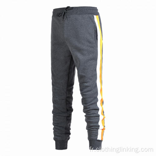 Pantalon de jogging de sport à rayures pour hommes